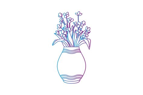 Spring Flower Vase 11 Gradien Icon Graphic By Goodmantisid · Creative