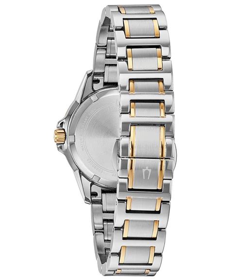 Bulova Womens Marine Star Diamond Accent Two Tone Stainless Steel