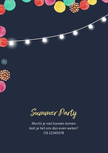 Zomerfeest Tuinfeest Zomer Lampionnen Kaartje2go