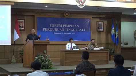 Unud Menjadi Tuan Rumah Forum Pimpinan Perguruan Tinggi Bali Youtube