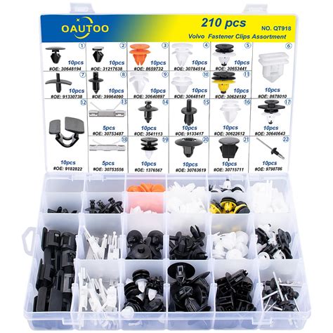 Amazon OAUTOO 210pcs For Volvo Fastener Clips Assortment Auto Body