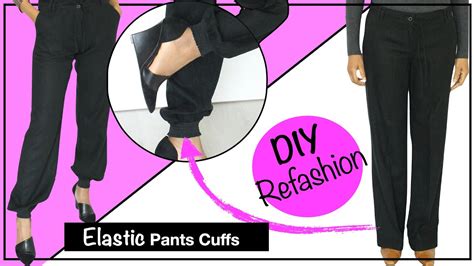 How To Sew Elastic Cuffs On Pants YouTube