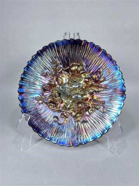 Northwood Poppy Show Carnival Glass Plate Live And Online Auctions On