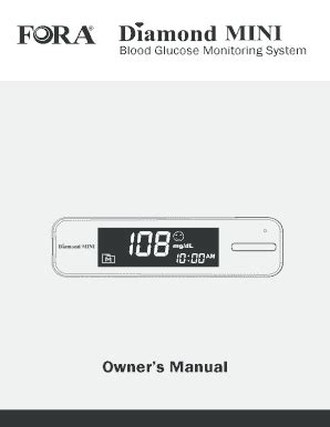 Fillable Online Foracare Blood Glucose Monitoring System Foracare