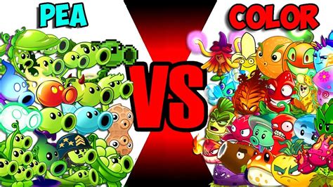 Team Pea Vs Color Plants Who Will Win Pvz Team Plant Vs Team