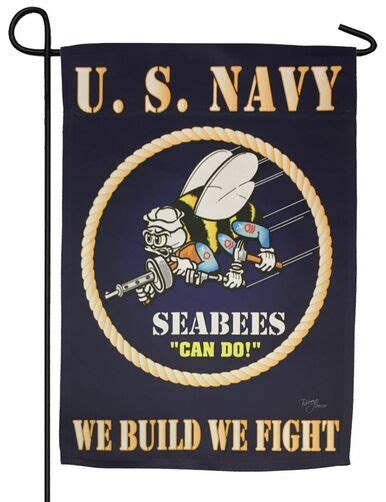 Navy Seabees Sublimated Garden Flag I Americas Flags