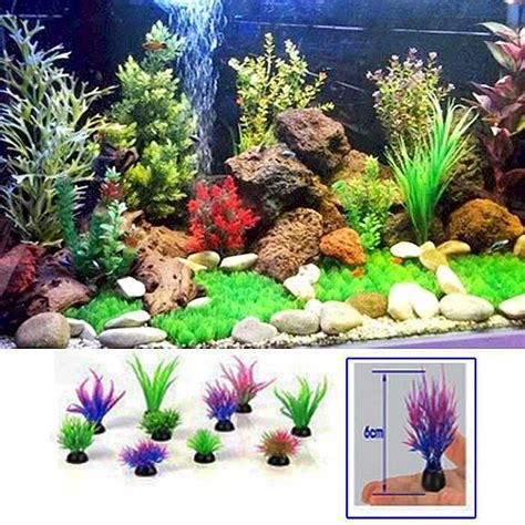 Jual Bunga Hias Aquarium Rumput Hias Akuarium Plastik Dekorasi Shopee