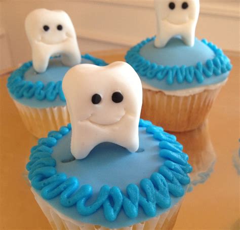 Tooth Cupcakes Got A Sweet Tooth Vanilla Cupcakes With A Layer Of Blue Satin Ice Fondant