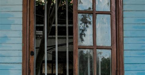 slightly opened window  stock photo