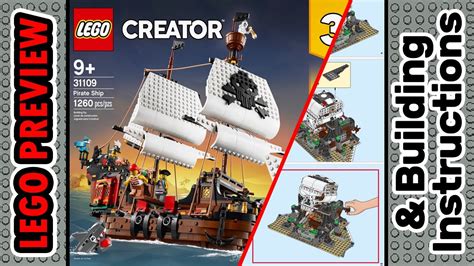 PREVIEW 31109 LEGO Creator Pirate Ship Building Instructions LEGO