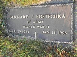 Bernard J Kostechka 1924 1996 Memorial Find A Grave