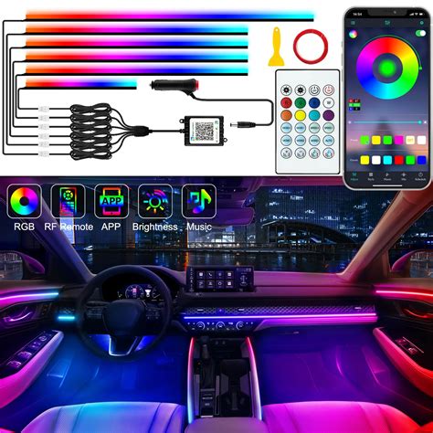 Universal Symphony Car Ambient Lights Led Interior Rgb Streamer