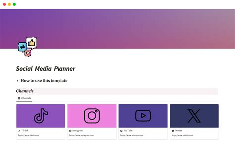 Social Media Planner Template Notion Marketplace