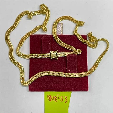 K Saudi Gold Triple Lock Necklace Women S Fashion Jewelry