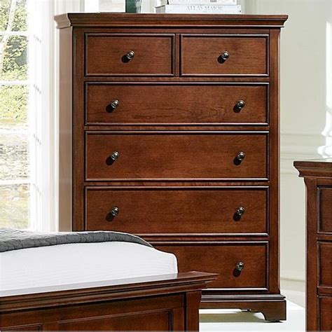 Bb77 115 Vaughan Bassett Furniture Chest 5 Drawers Cherry