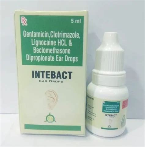 Gentamicinclotrimazolelignocaine Hcl And Beclomethasone Dipropionate Ear Drops Intebact At Rs