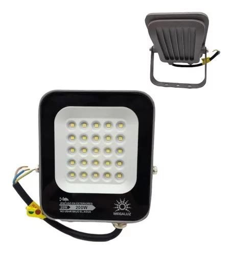 Reflector De Led Exterior W Megaluz Lm Color De La Carcasa Negro