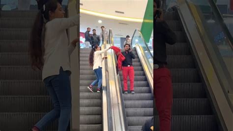 Jacket Snatching Prank 😁🤭 On Escalator Shorts Shortsfeed Funny