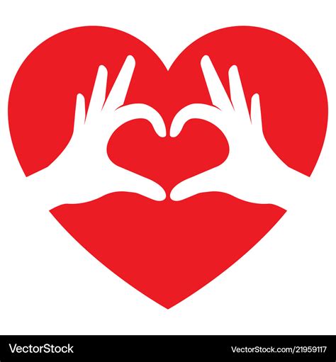 Hands Making Heart Shape Royalty Free Vector Image