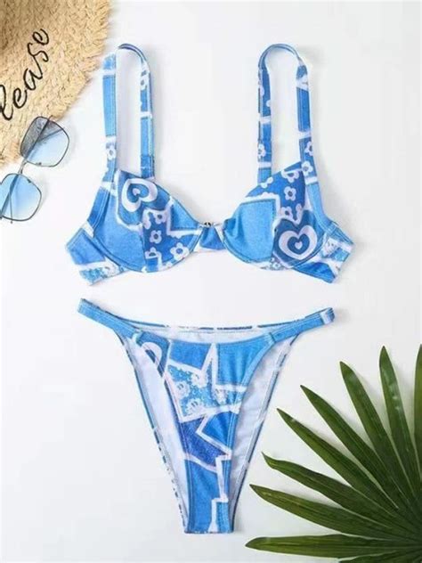 The Emmiol Heart Floral Underwire Bikini Set Is Our Stores Newly