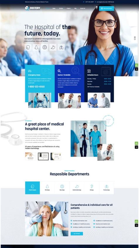 Doctery Hospital And Healthcare Wordpress Theme Rtl Web Design