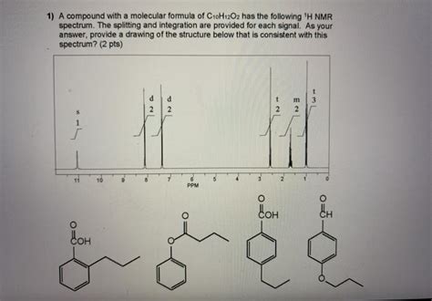 Solved A Compound With A Molecular Formula Of C H O Chegg