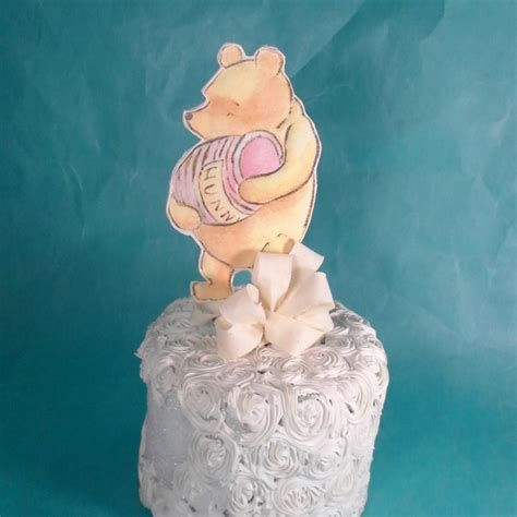 Classic Pooh Bear Cake Toppers Fabric Winnie The Poohparty Etsy