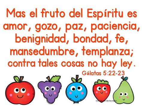 Los Frutos Del Espiritu Galatas 5 Para Niños Niños Relacionados