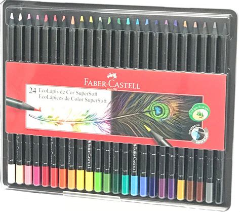 Lápis De Cor Faber Castell 24 Cores Super Soft