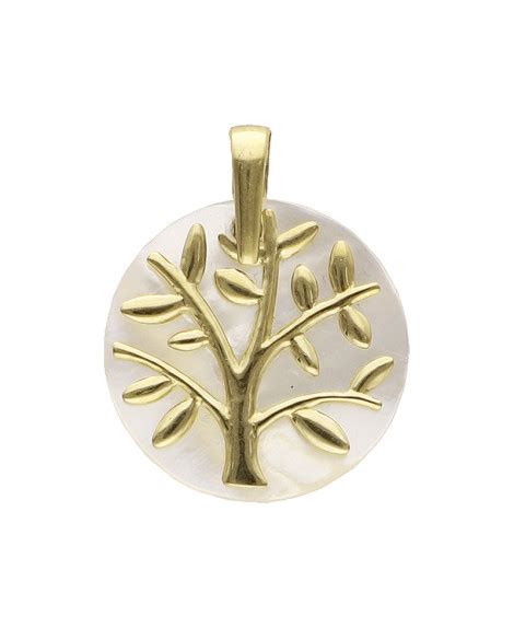 Pendentif Arbre De Vie Or Jaune K Nacre Blanche