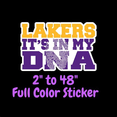 Los Angeles Lakers Full Color Vinyl Sticker – Custom Size – Biggest Decal Shop