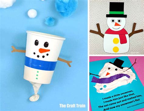 Snowman crafts for kids - The Craft Train