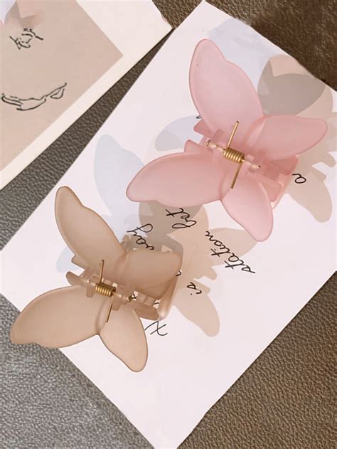 Pcs Butterfly Design Hair Claw Cute In Hair Tie Accessories