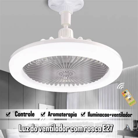 AIMISHOP Luminaria Ventilador De Teto 3 Lâminas De 30W 26cm