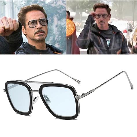 Tony Stark Gafas De Sol Cuadradas Para Hombre Lentes De Sol Masculinas