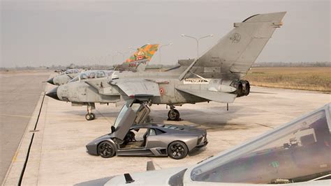 Lamborghini Reventon Vs Panavia Tornado Jet Video