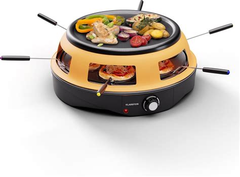 Amazon De Klarstein In Raclette Tischgrill Mit Steinplatte