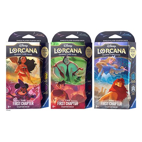 The First Chapter Set Of 3 Starter Decks Lorcana Tcg Atlantis Hobby