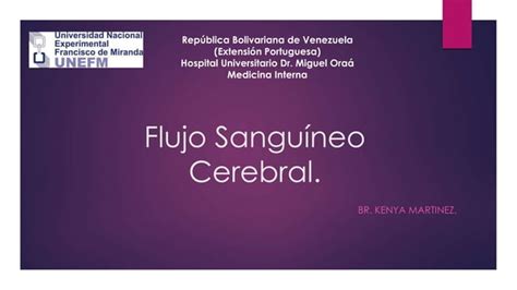 Flujo Sanguíneo cerebral PPT