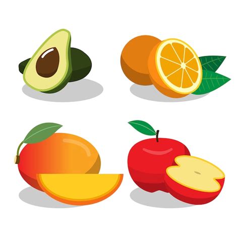 Colección De Diseños De Frutas Descargar Vectores Gratis