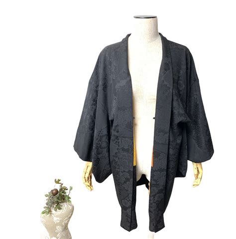 Black Long Haori Long Haori Jacket Japanese Haori Black Etsy