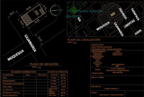 Modelo Plano De Ubicacion Y Localizacion Dwg Model For Autocad Designs