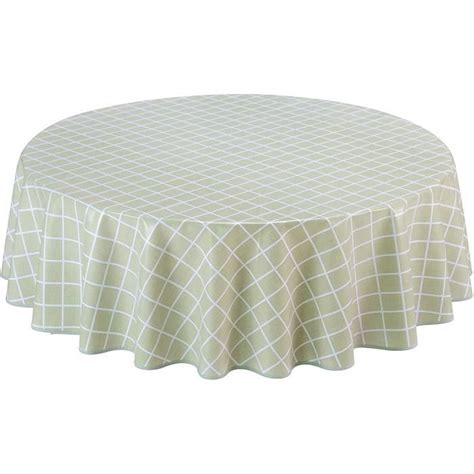 Home Direct Nappe Toile Cir E Pvc Ronde Cm Vert Sauge A