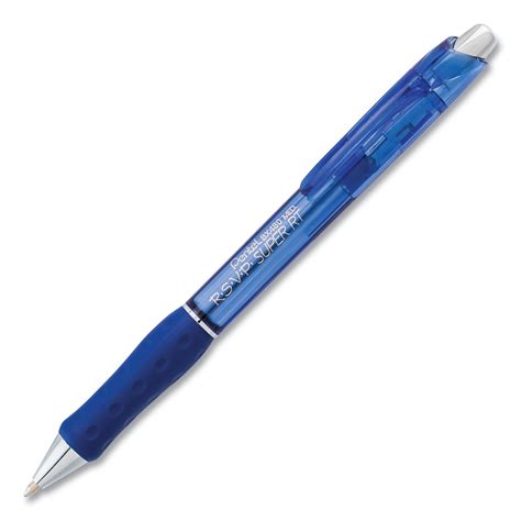 Pentel R S V P Super Rt Ballpoint Pen Retractable Medium Mm Blue