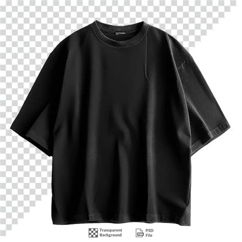Black Oversized T Shirt Transparent Background Premium Ai Generated Psd