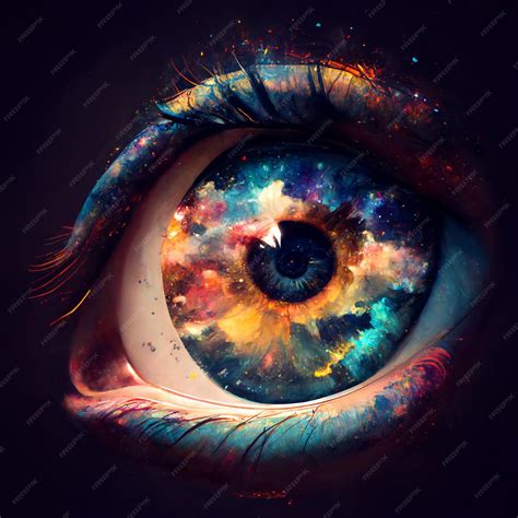 Premium AI Image | A painting of a human eye with the colors of the ...