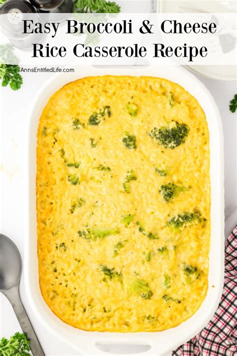 Easy Broccoli And Cheese Rice Casserole Recipe