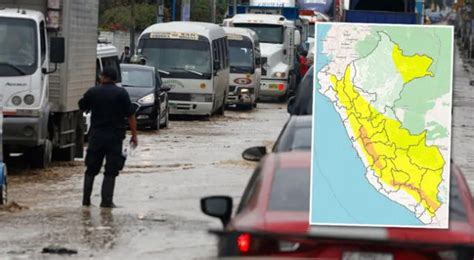 Senamhi Anuncia Una Intensa Lluvia De 24 Horas En 12 Regiones Del País