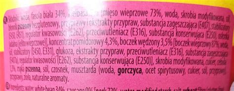 Fasolka po bretońsku z kiełbasą i boczkiem Pudliszki kalórie kJ a