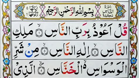 Surah Nas Translation And Tafsir Of Surah An Nas Quran Blessing